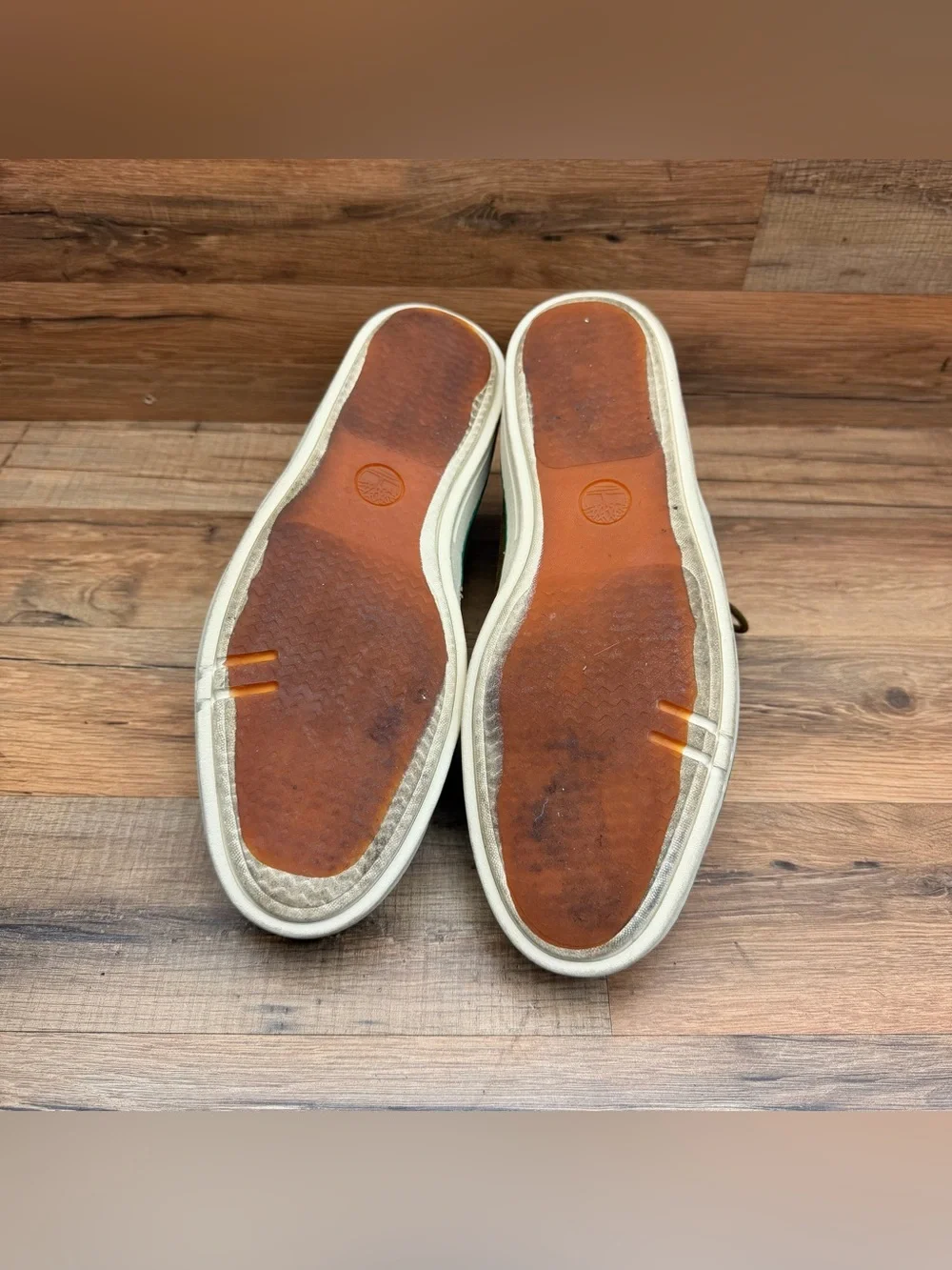 Timberland Earthkeepers Men's size 11M Canvas Chukka in Brown with Teal Trim